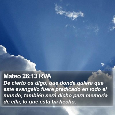 Mateo 26:13 RVA Bible Verse Image