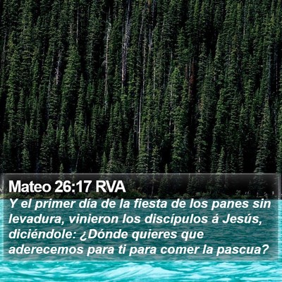 Mateo 26:17 RVA Bible Verse Image