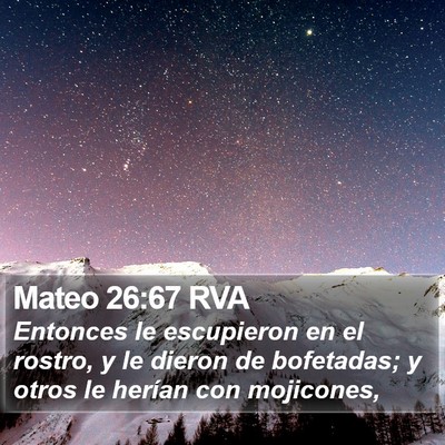 Mateo 26:67 RVA Bible Verse Image