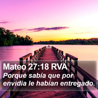 Mateo 27:18 RVA Bible Verse Image