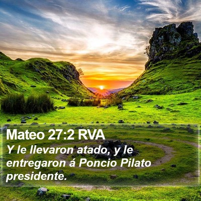 Mateo 27:2 RVA Bible Verse Image