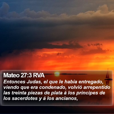 Mateo 27:3 RVA Bible Verse Image