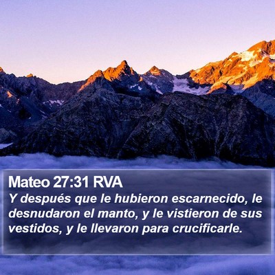 Mateo 27:31 RVA Bible Verse Image