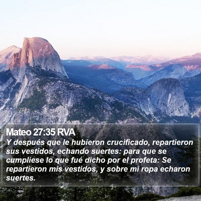 Mateo 27:35 RVA Bible Verse Image