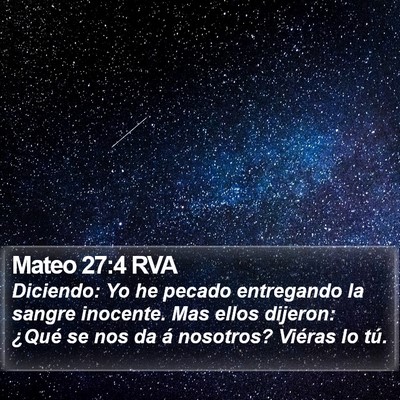 Mateo 27:4 RVA Bible Verse Image