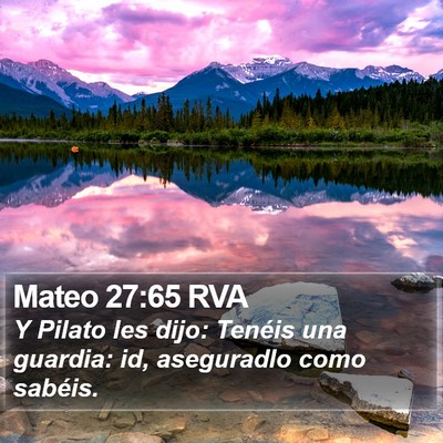 Mateo 27:65 RVA Bible Verse Image
