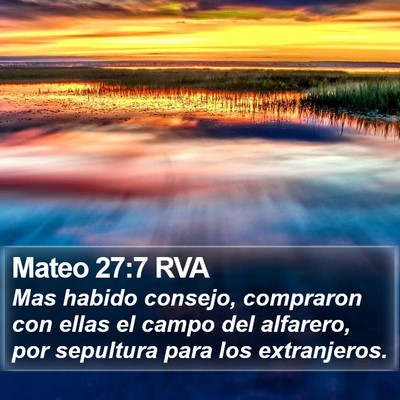 Mateo 27:7 RVA Bible Verse Image
