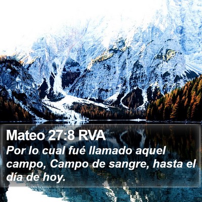 Mateo 27:8 RVA Bible Verse Image