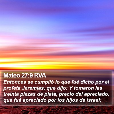 Mateo 27:9 RVA Bible Verse Image