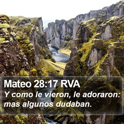 Mateo 28:17 RVA Bible Verse Image