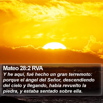 Mateo 28:2 RVA Bible Verse Image