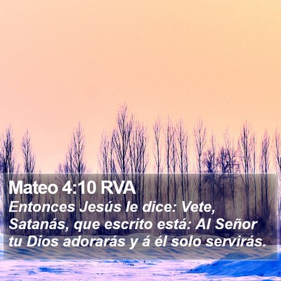 Mateo 4:10 RVA Bible Verse Image