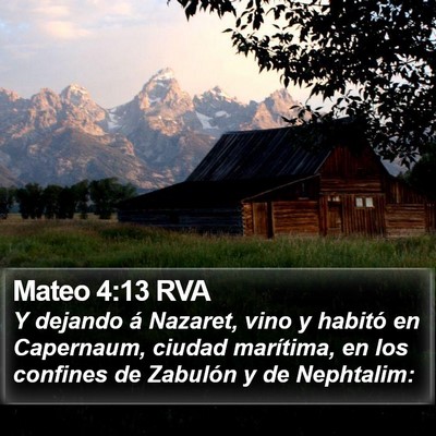 Mateo 4:13 RVA Bible Verse Image