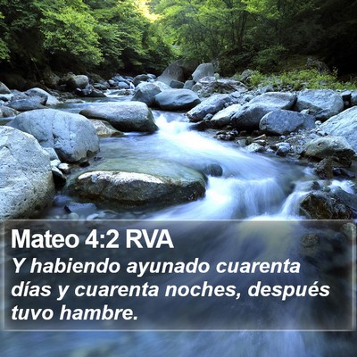 Mateo 4:2 RVA Bible Verse Image