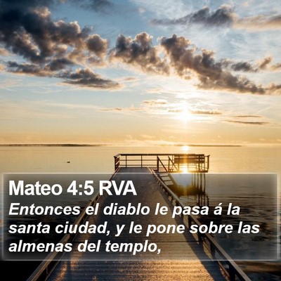 Mateo 4:5 RVA Bible Verse Image