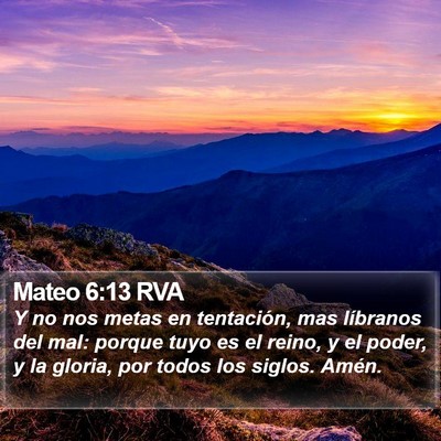 Mateo 6:13 RVA Bible Verse Image