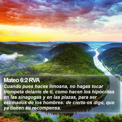 Mateo 6:2 RVA Bible Verse Image