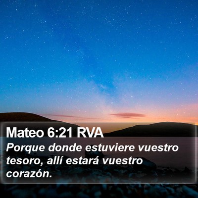 Mateo 6:21 RVA Bible Verse Image