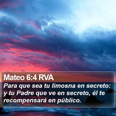Mateo 6:4 RVA Bible Verse Image