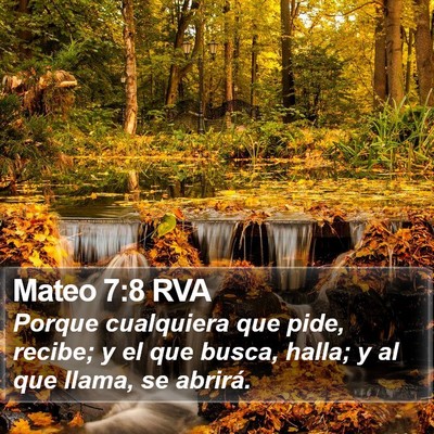 Mateo 7:8 RVA Bible Verse Image