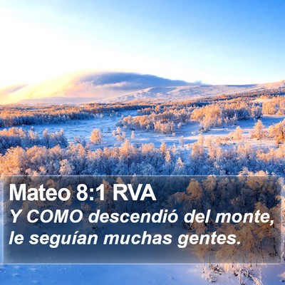 Mateo 8:1 RVA Bible Verse Image