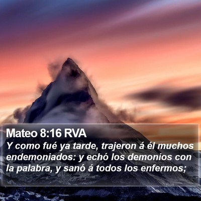 Mateo 8:16 RVA Bible Verse Image