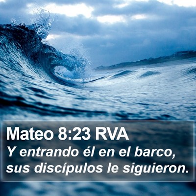 Mateo 8:23 RVA Bible Verse Image