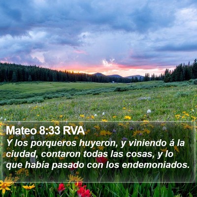 Mateo 8:33 RVA Bible Verse Image