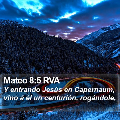 Mateo 8:5 RVA Bible Verse Image