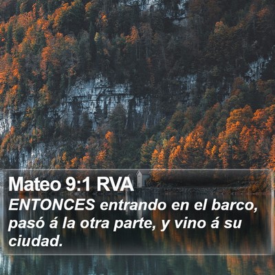 Mateo 9:1 RVA Bible Verse Image