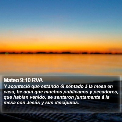 Mateo 9:10 RVA Bible Verse Image