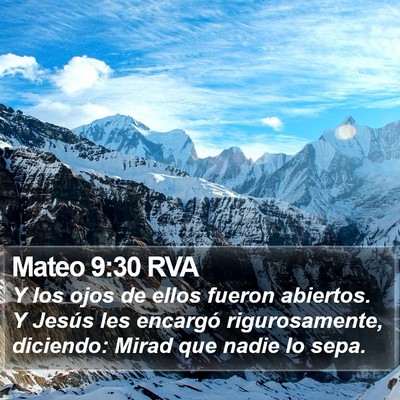 Mateo 9:30 RVA Bible Verse Image
