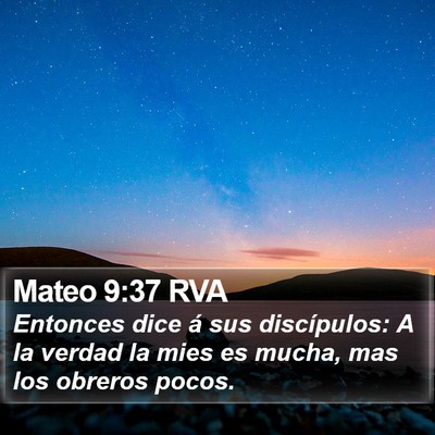 Mateo 9:37 RVA Bible Verse Image