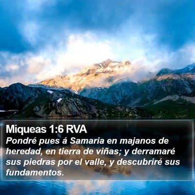 Miqueas 1:6 RVA Bible Verse Image