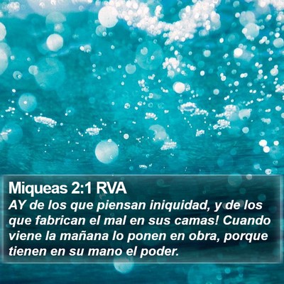 Miqueas 2:1 RVA Bible Verse Image