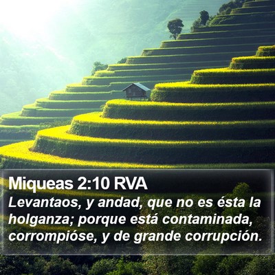 Miqueas 2:10 RVA Bible Verse Image