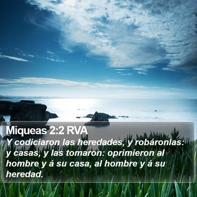 Miqueas 2:2 RVA Bible Verse Image