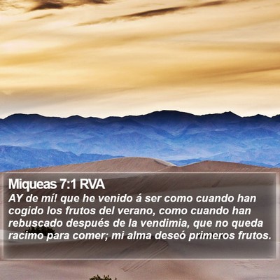 Miqueas 7:1 RVA Bible Verse Image