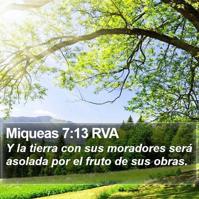 Miqueas 7:13 RVA Bible Verse Image