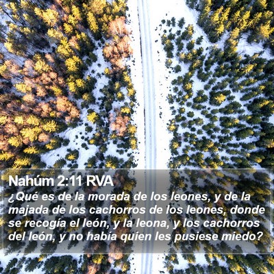 Nahúm 2:11 RVA Bible Verse Image