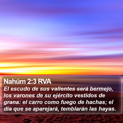 Nahúm 2:3 RVA Bible Verse Image