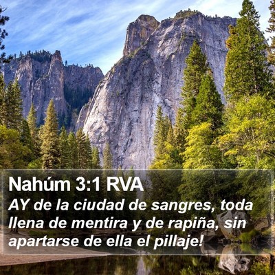 Nahúm 3:1 RVA Bible Verse Image