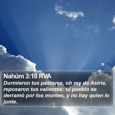 Nahúm 3:18 RVA Bible Verse Image