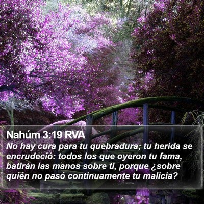 Nahúm 3:19 RVA Bible Verse Image