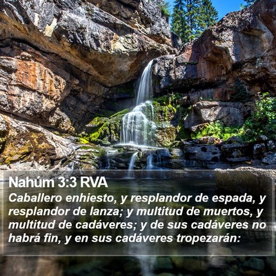 Nahúm 3:3 RVA Bible Verse Image