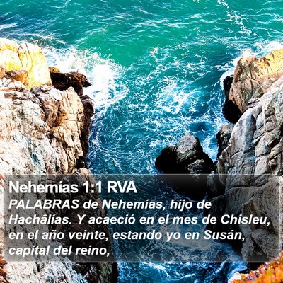 Nehemías 1:1 RVA Bible Verse Image