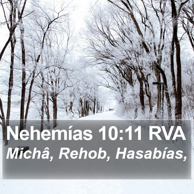 Nehemías 10:11 RVA Bible Verse Image