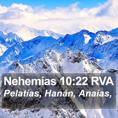 Nehemías 10:22 RVA Bible Verse Image