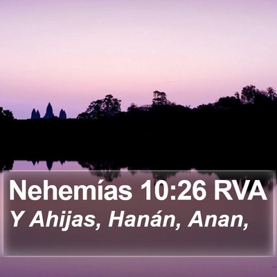 Nehemías 10:26 RVA Bible Verse Image