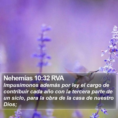Nehemías 10:32 RVA Bible Verse Image
